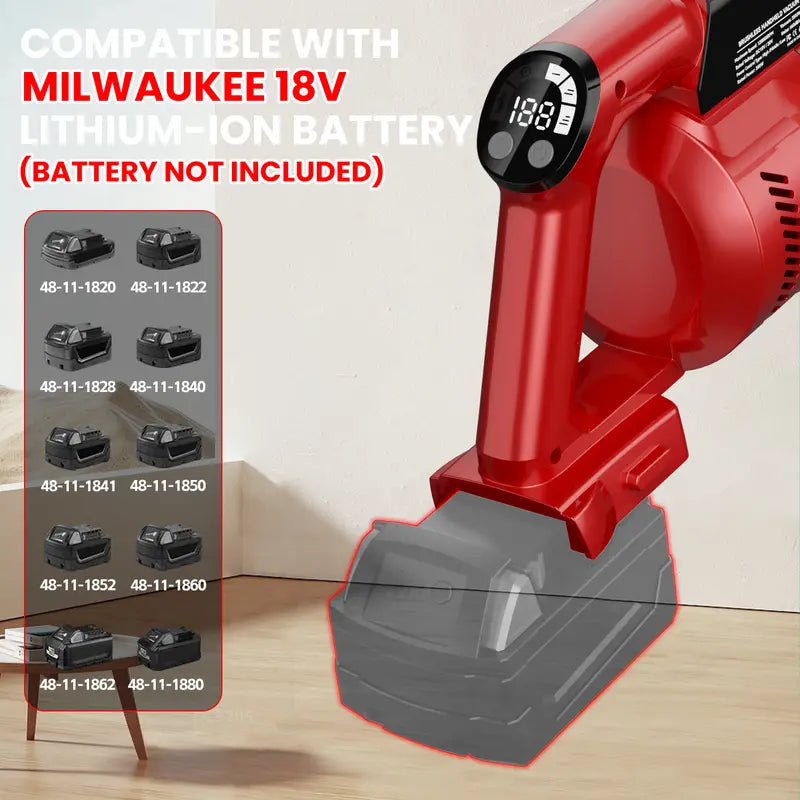 Mroace 350W Cordless Stick Vacuum Cleaner Compatible with Milwaukee M18 Dewalt 20V and Makita 18V Batteries