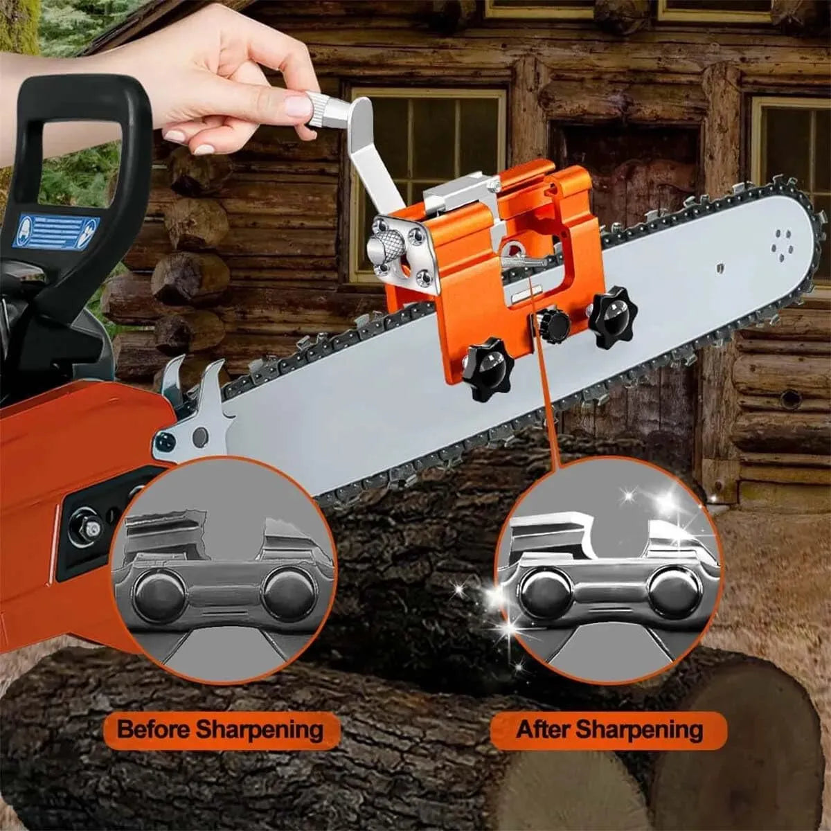 Mroace Portable Chainsaw Chain Sharpener Kit