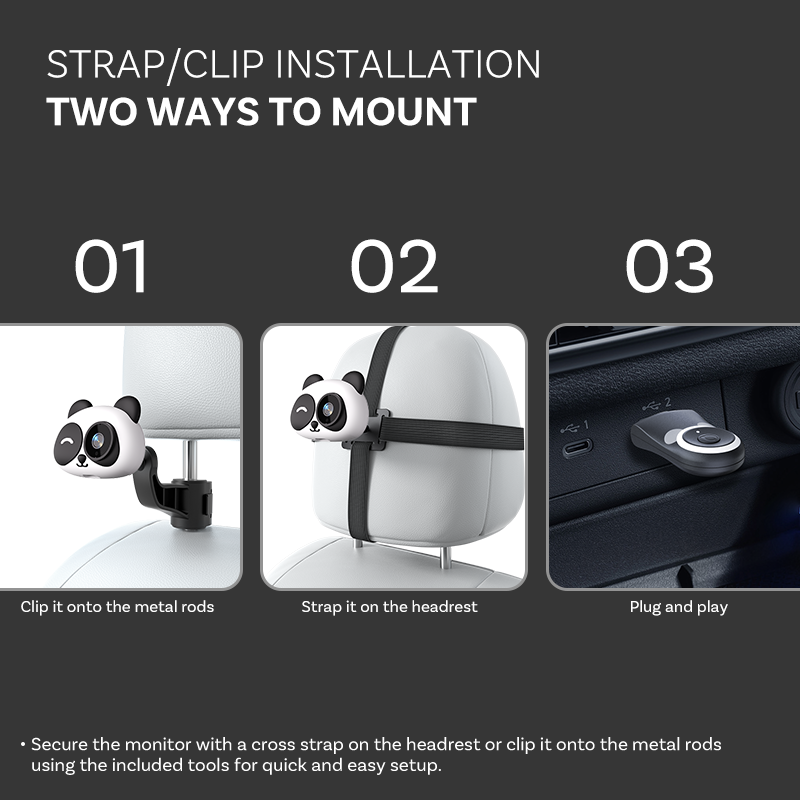 Mroace 1080P HD Baby Car Camera with Wireless CarPlay Adapter