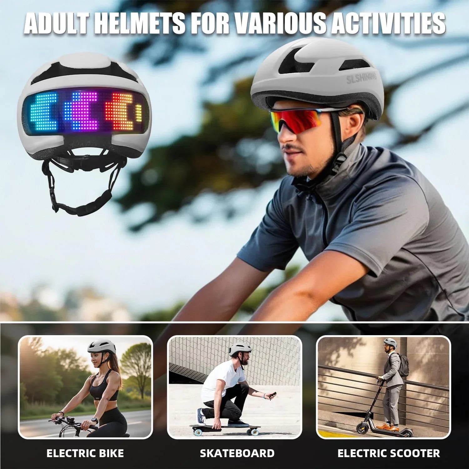 Mroace Smart Bike Helmet with Light - MROACE