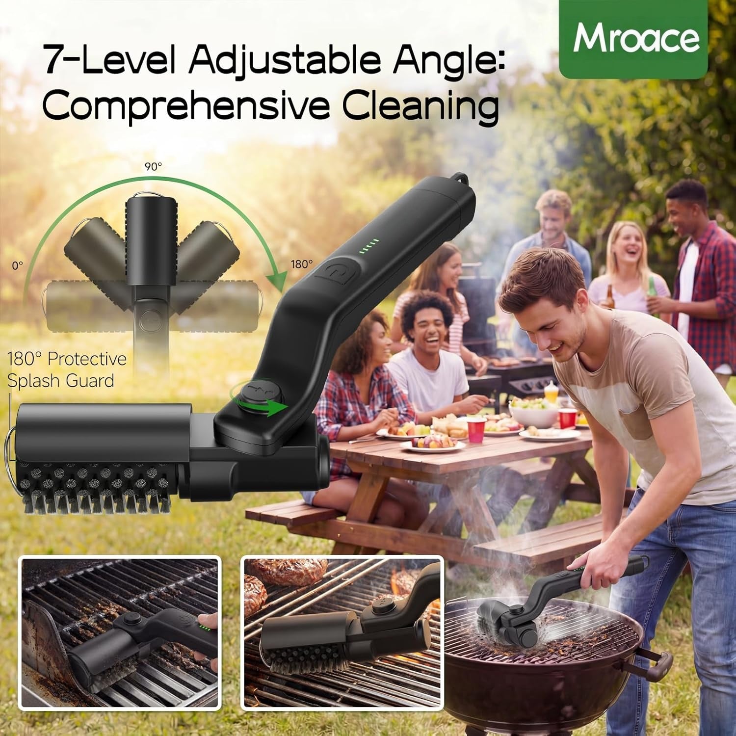Mroace Electric Rotary Grill Brush