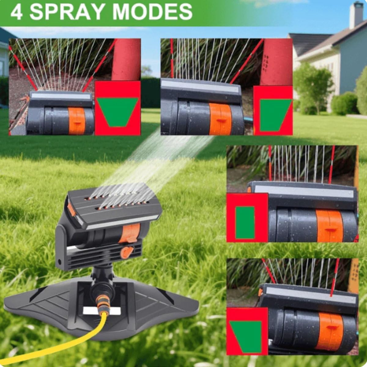 Mroace Wide-Coverage Adjustable Oscillating Lawn Sprinkler