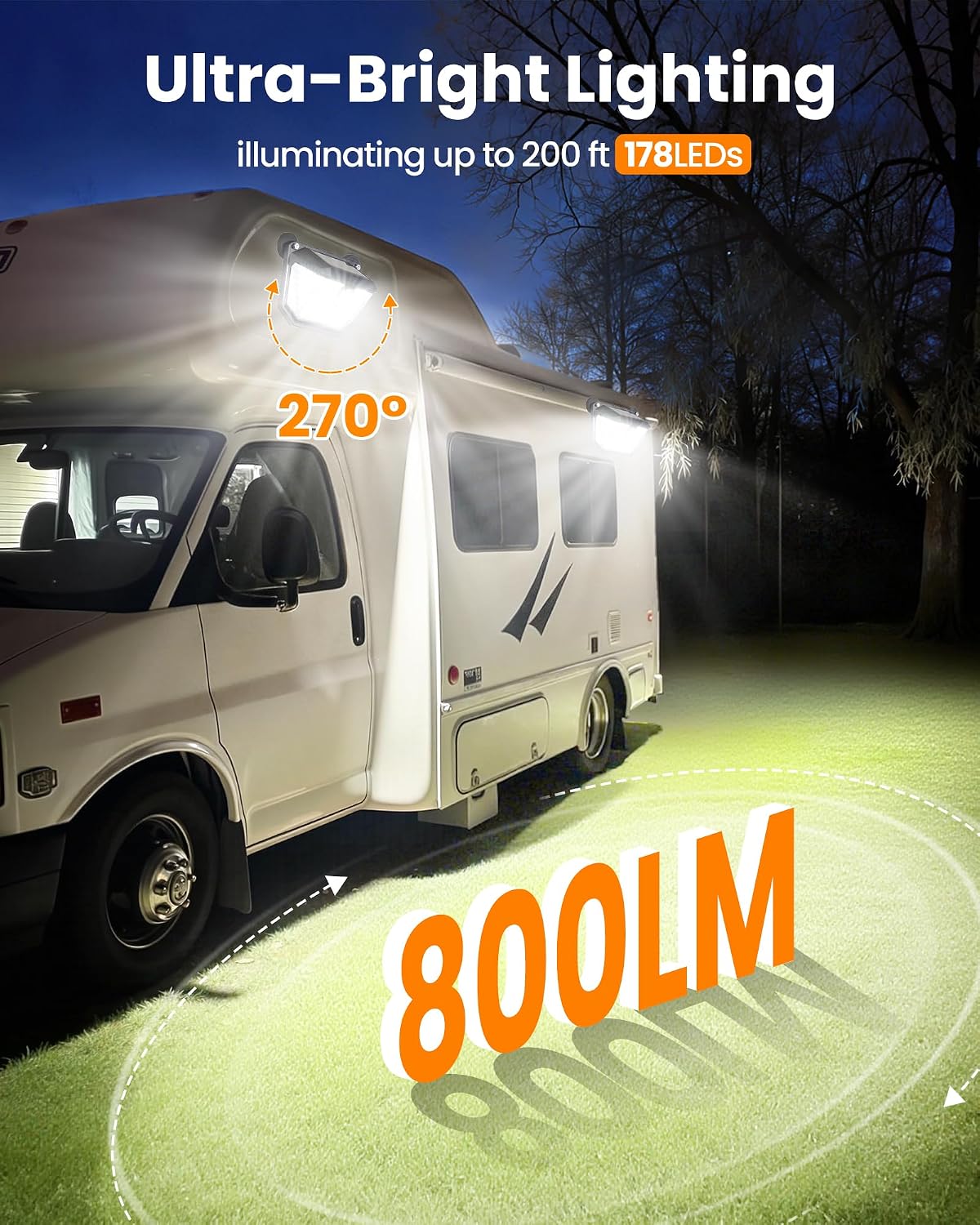 Mroace Magnetic RV Solar Lights