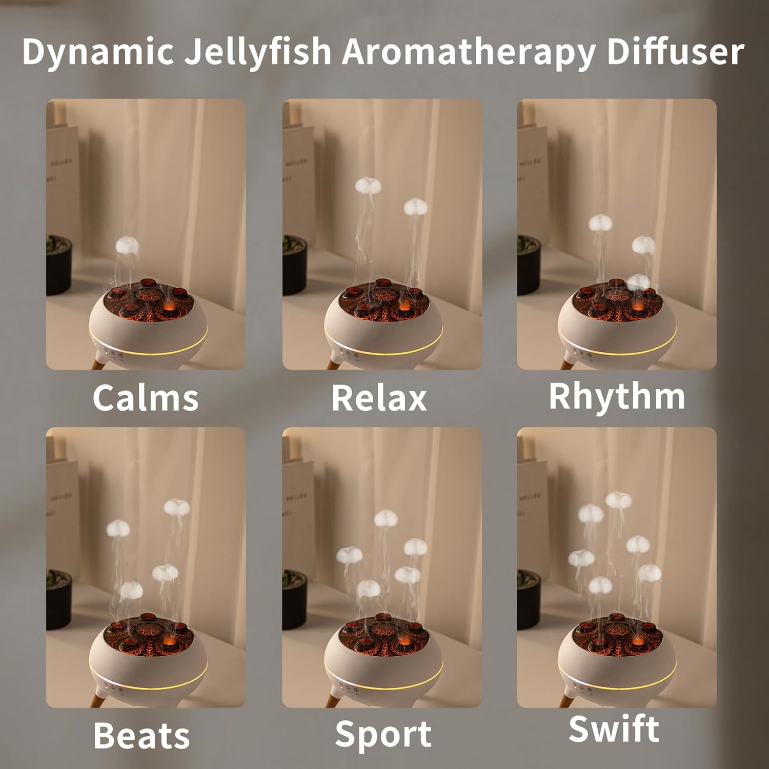 Mroace Jellyfish LED Ultrasonic Aroma Diffuser Humidifier