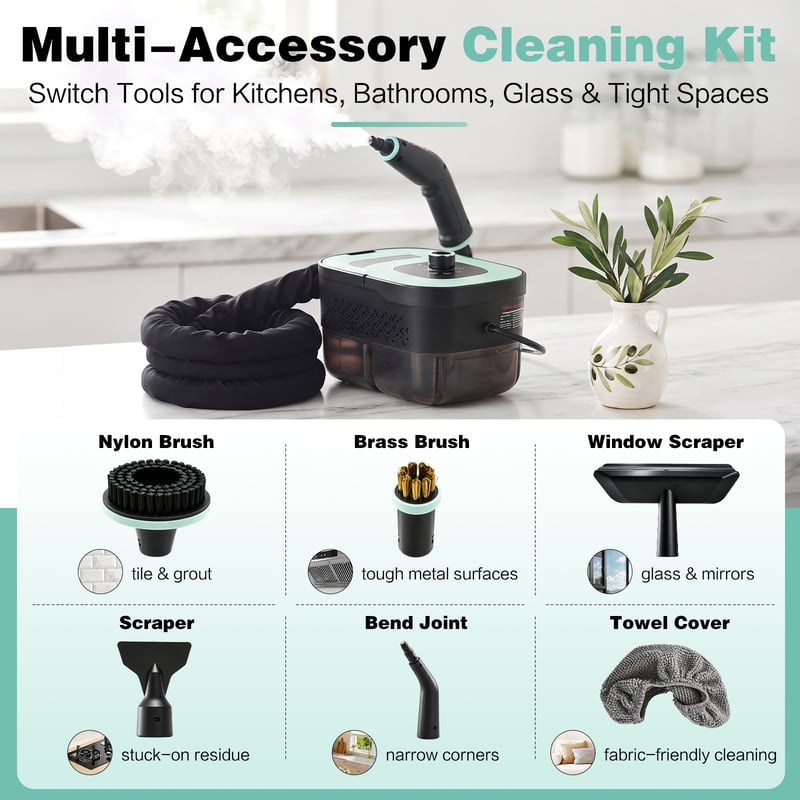 Mroace Adjustable Handheld Multi-Surface Steam Cleaner