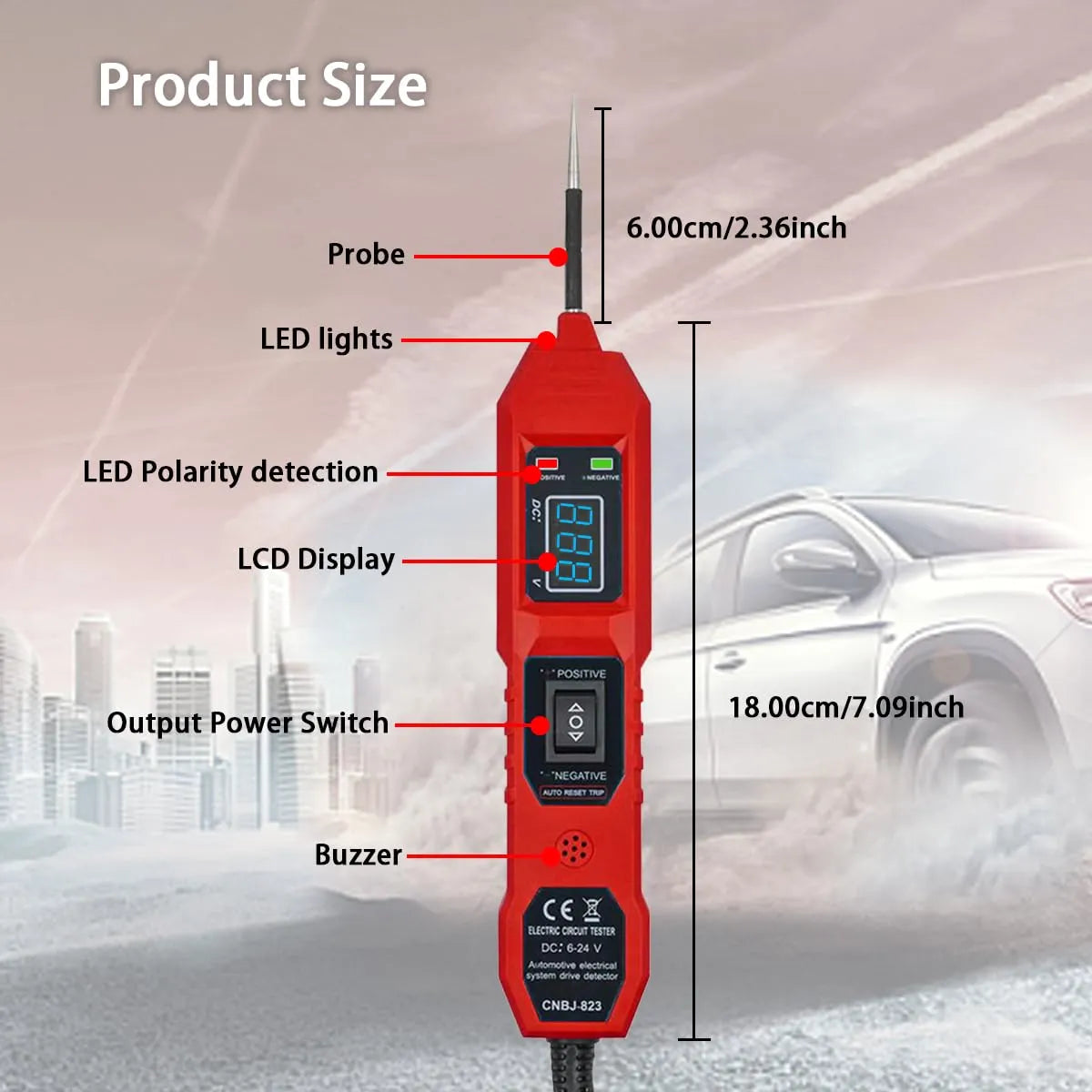 Mroace Multifunctional Digital Automotive Circuit Tester