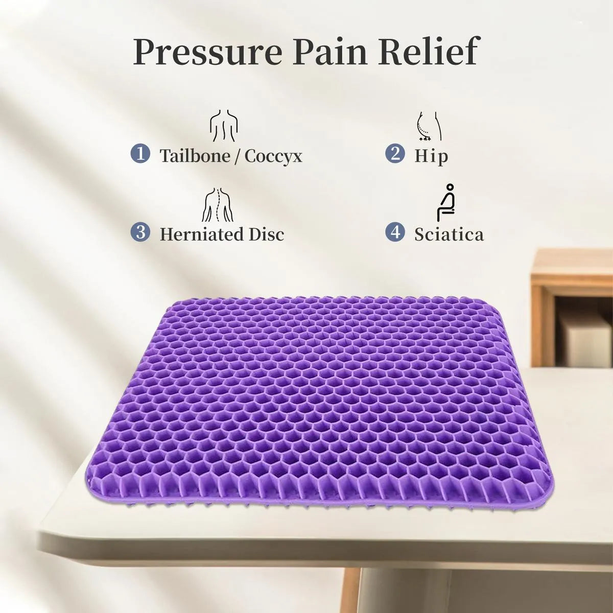 Mroace Pressure Relief Gel Seat Cushion