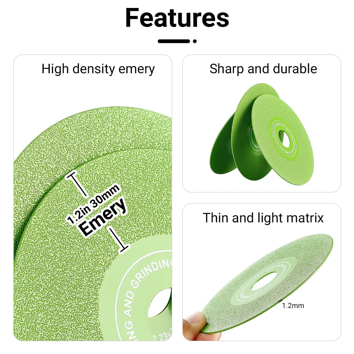 Mroace Extra Wide Fine Sanding Discs for Tile and Stone – 3PCS