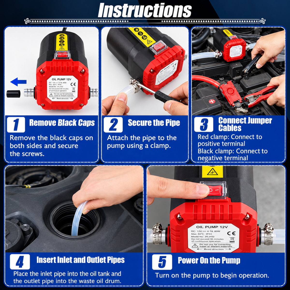 Mroace Electric Oil Extractor And Transfer Pump