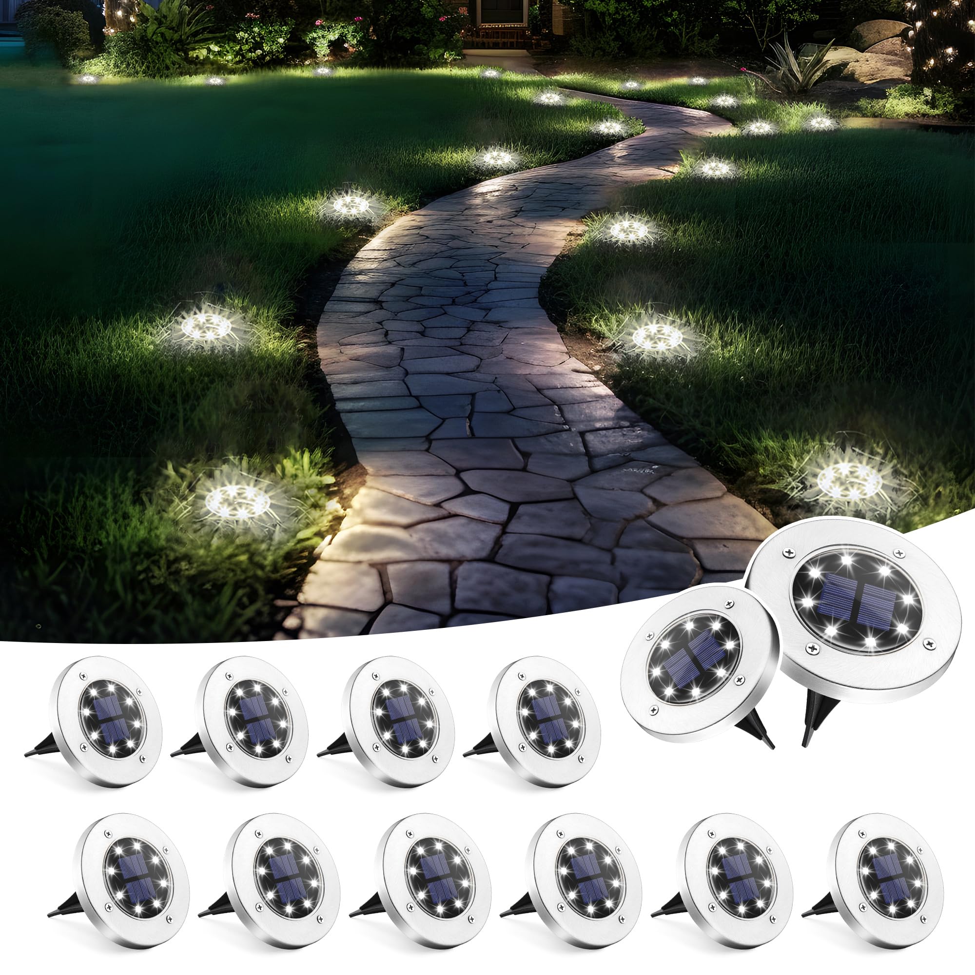 Mroace Waterproof Solar Landscape Lights