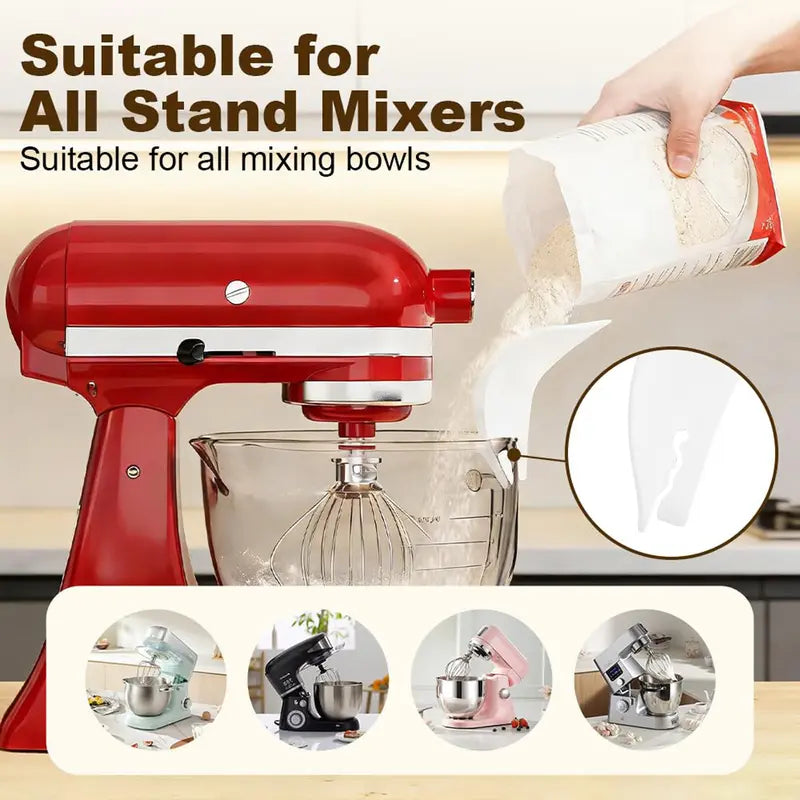 Mroace Easy Pour Flour Funnel for Tilt Head Stand Mixers