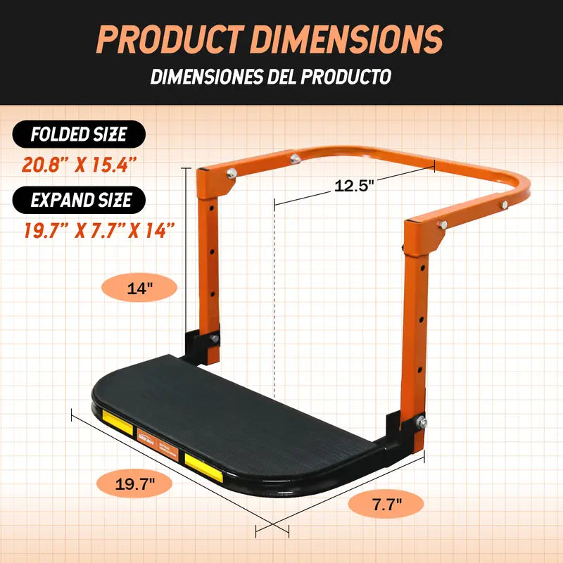 Mroace Universal Adjustable Tire Step Stool
