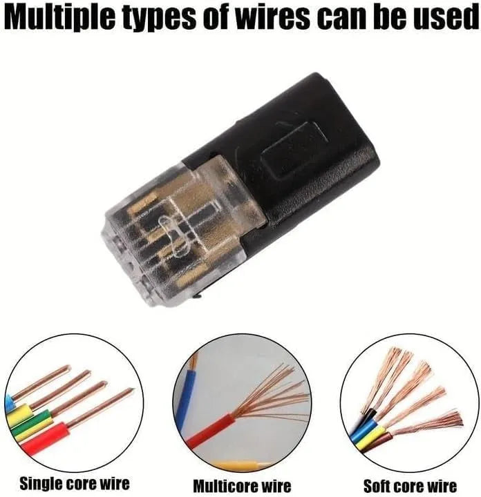 Mroace Double-Wire Quick-Clip Plug-in Connector Set