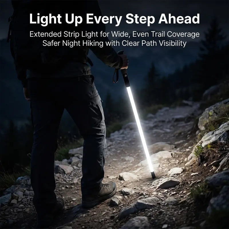 Mroace LED Light Trekking Pole with Adjustable Aluminum Shaft