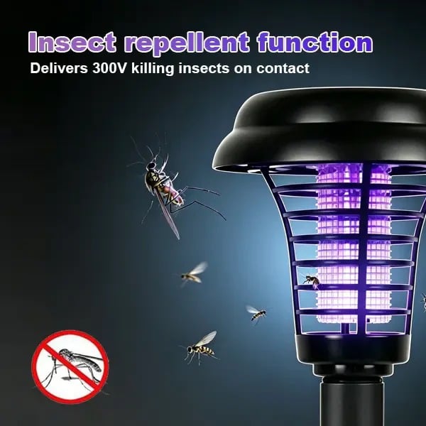 Mroace Solar Mosquito Zapper Light – Outdoor Garden Stake Lamp, UV Insect Killer & Solar Pathway Light