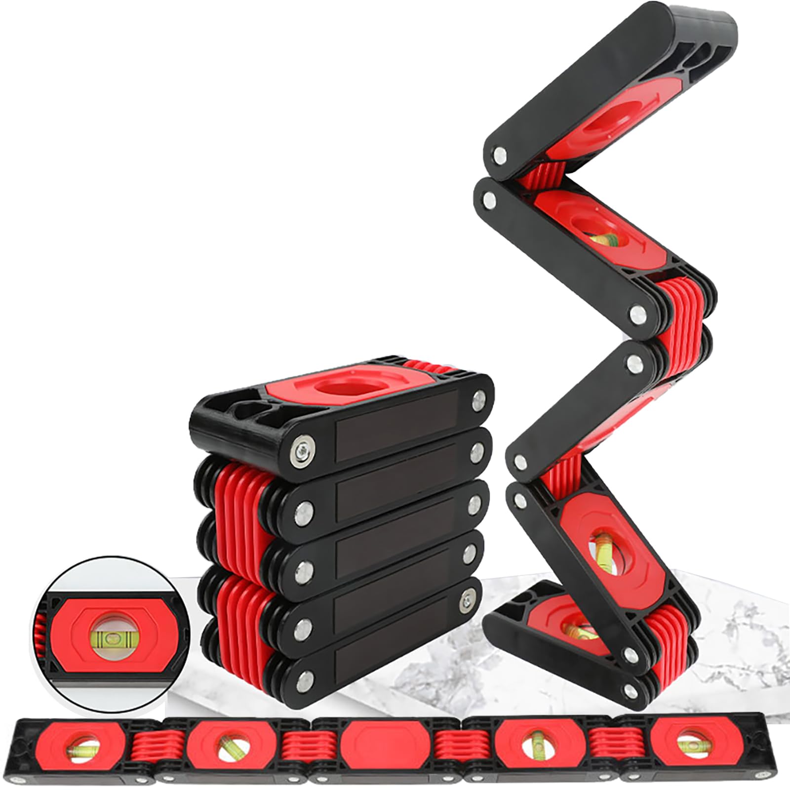 Mroace 28-Inch Multifunctional Folding Angle Measuring Ruler