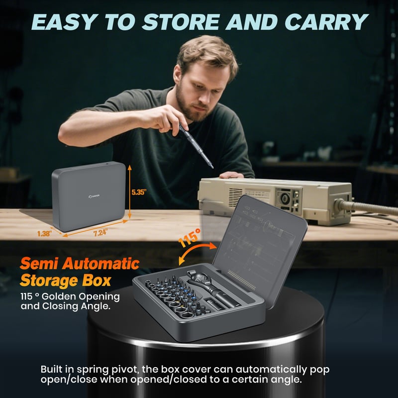 Mroace Flexible Head Magnetic Ratchet Screwdriver Set