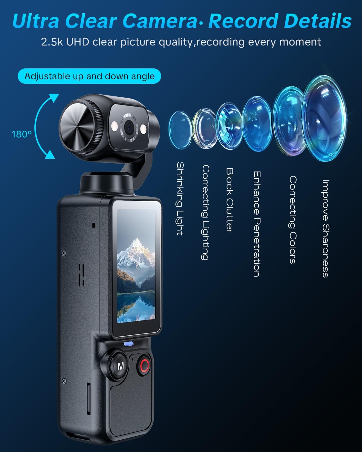 Mroace 2.5K Ultra HD Pocket Video Camera
