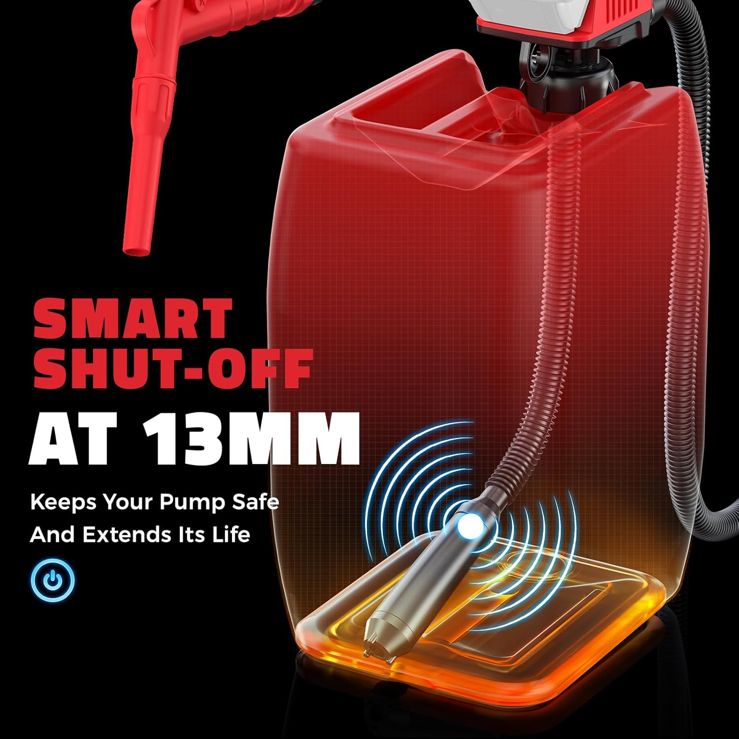 Mroace 5-GPM Dual-Battery Compatible Cordless Fuel Transfer Pump
