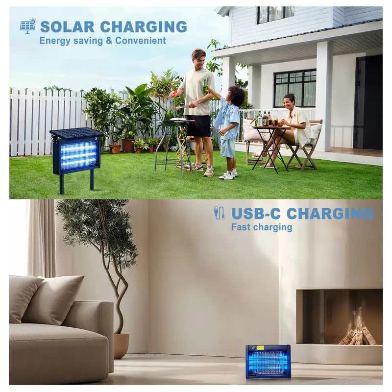Mroace Smart Light-Sensor Waterproof Solar Bug Zapper