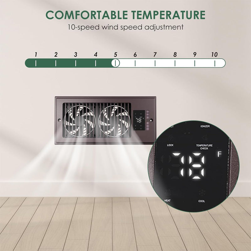 Mroace Quiet Register Booster Vent Fan