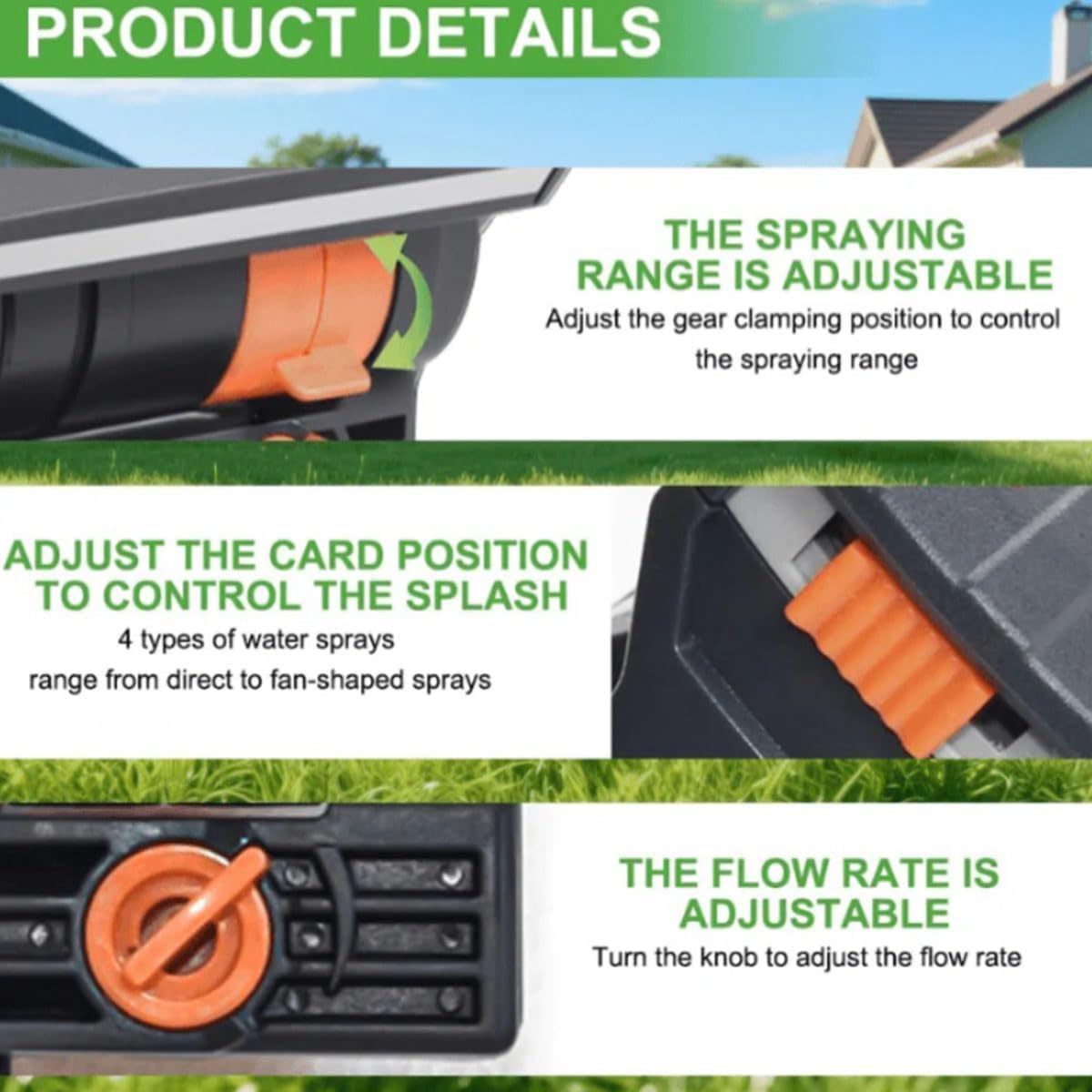 Mroace Wide-Coverage Adjustable Oscillating Lawn Sprinkler