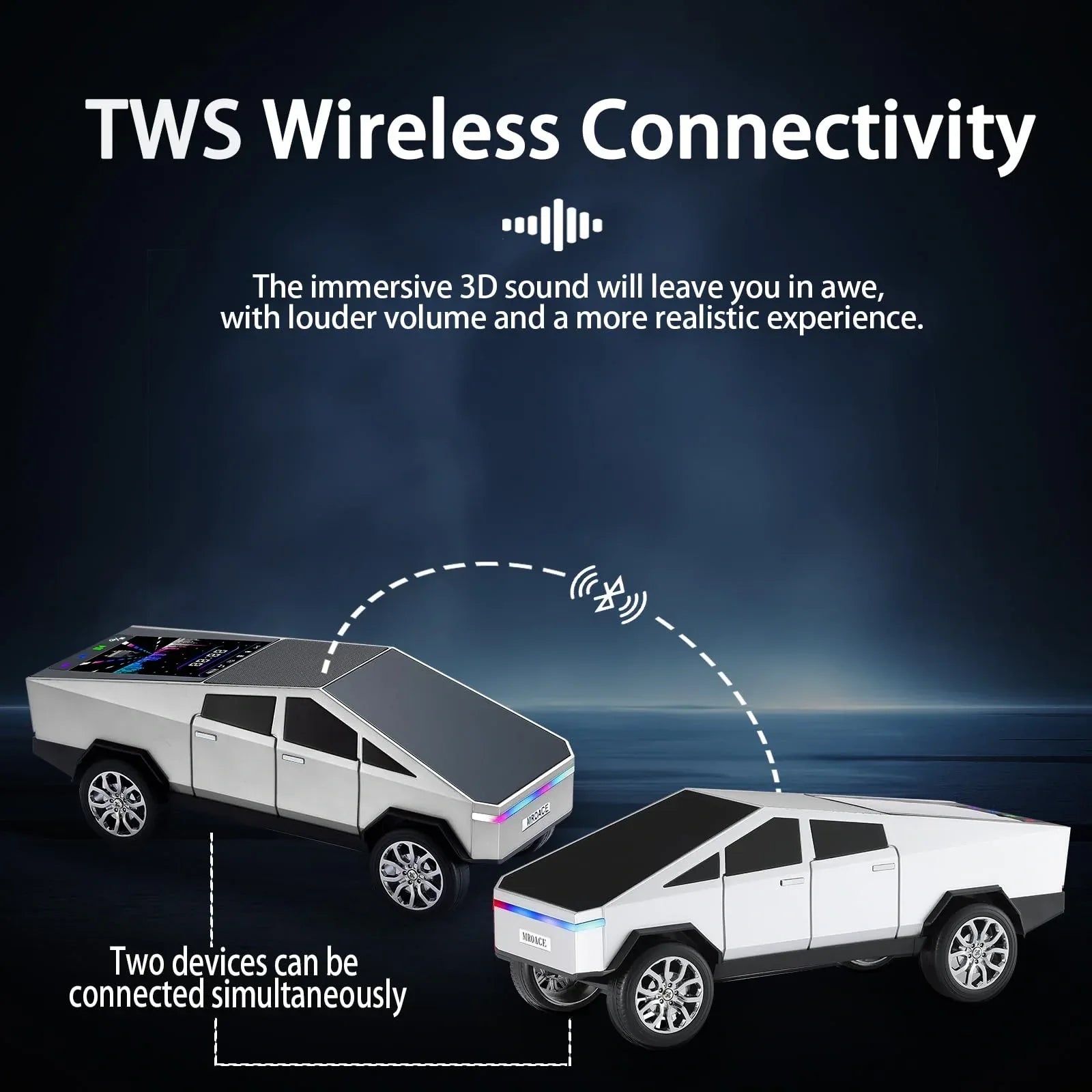 Mroace Bluetooth TWS Truck-Style Portable Speaker - MROACE