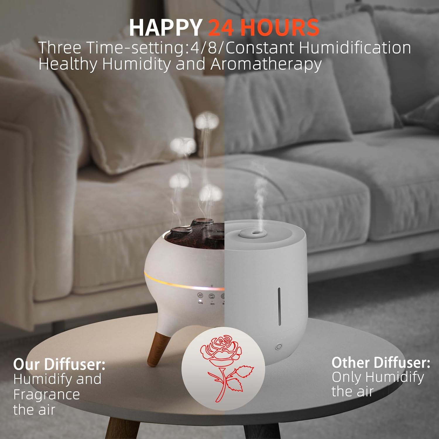 Mroace Jellyfish LED Ultrasonic Aroma Diffuser Humidifier