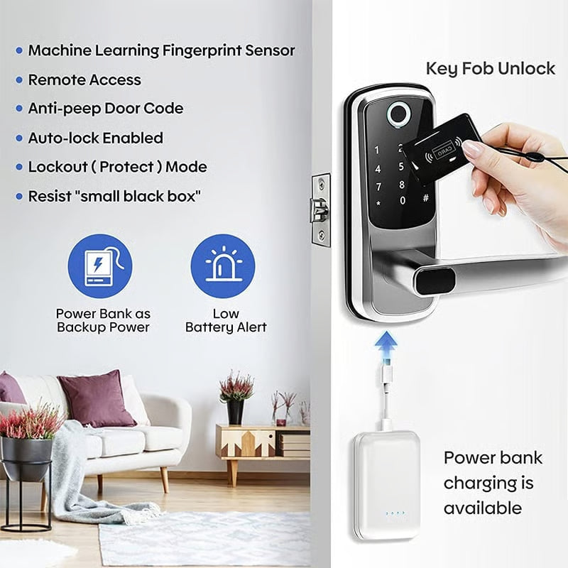 Mroace Single-Cylinder Smart Fingerprint Lock