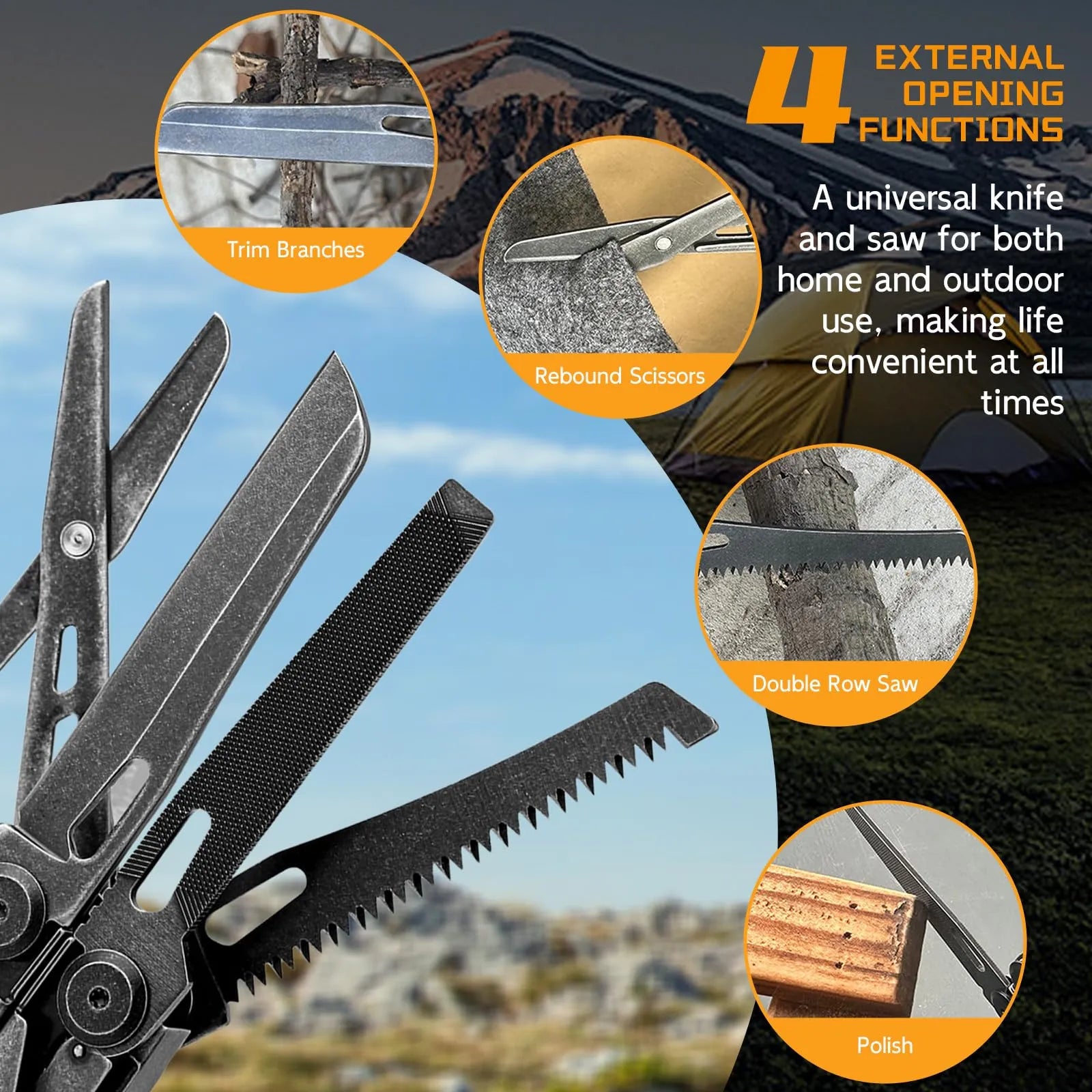 Mroace 34-in-1 Stainless Steel Multitool Pliers