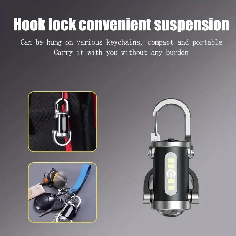Mroace EDC Rechargeable Mini Keychain Flashlight