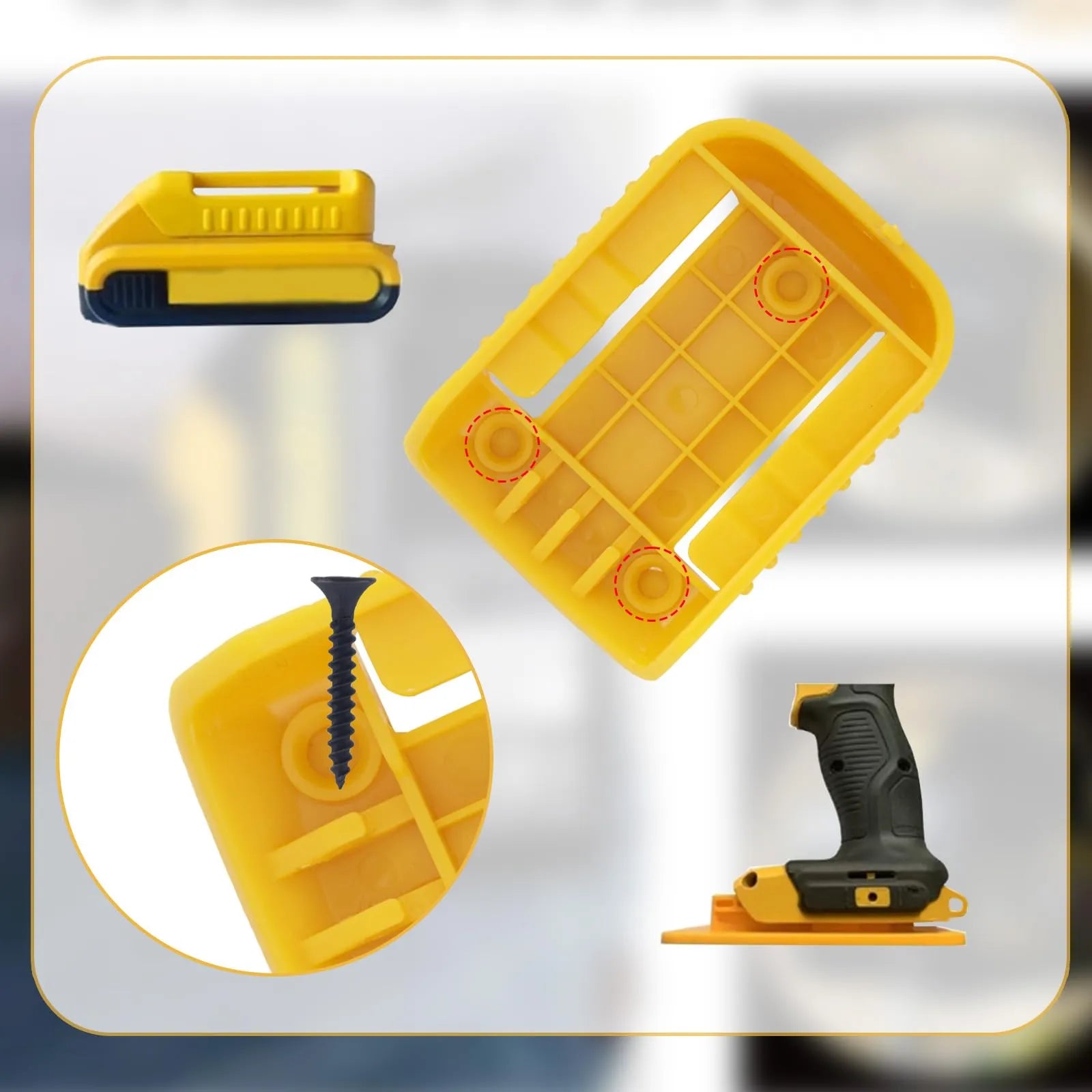 Mroace Wall Mount Battery Tool Holder