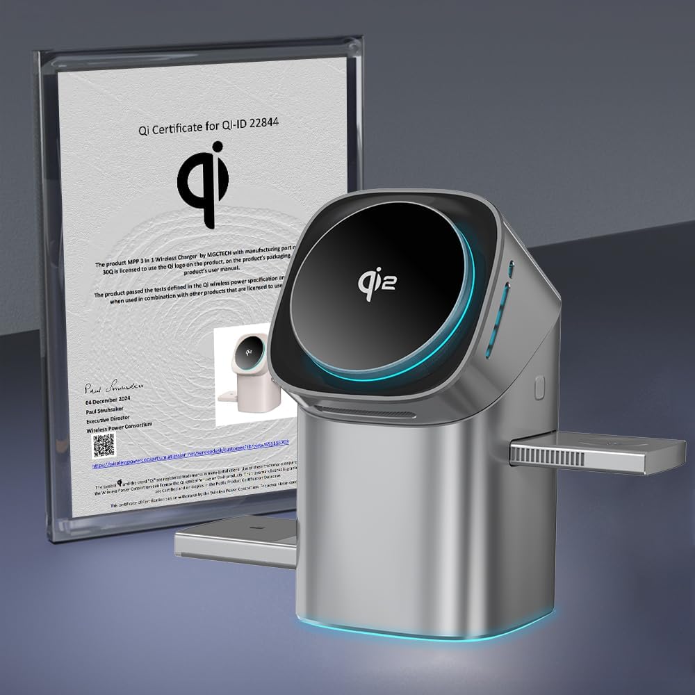 Mroace 3 in 1 Wireless Charging Station for Apple & Samsung