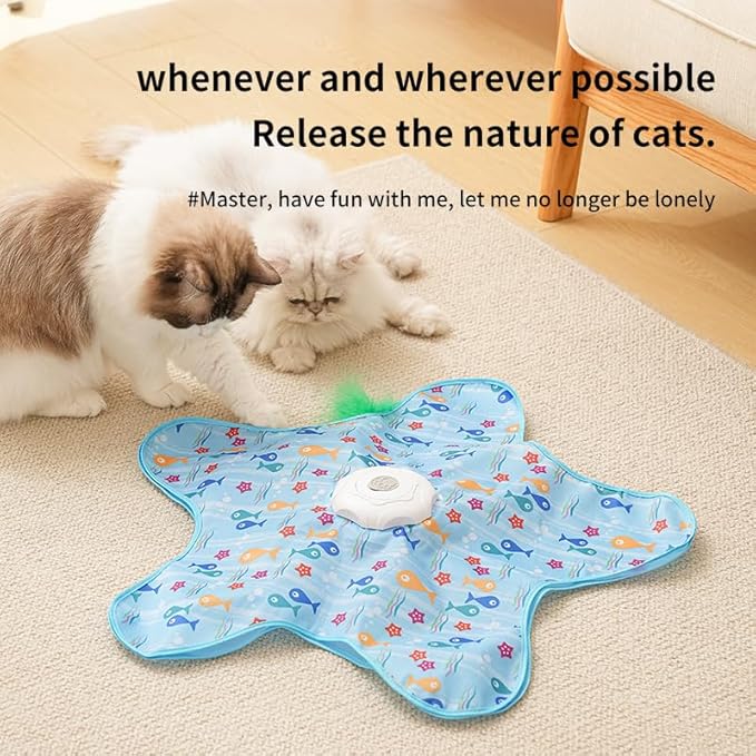 Mroace Rechargeable Automatic Cat Toy with 3 Interactive Play Modes