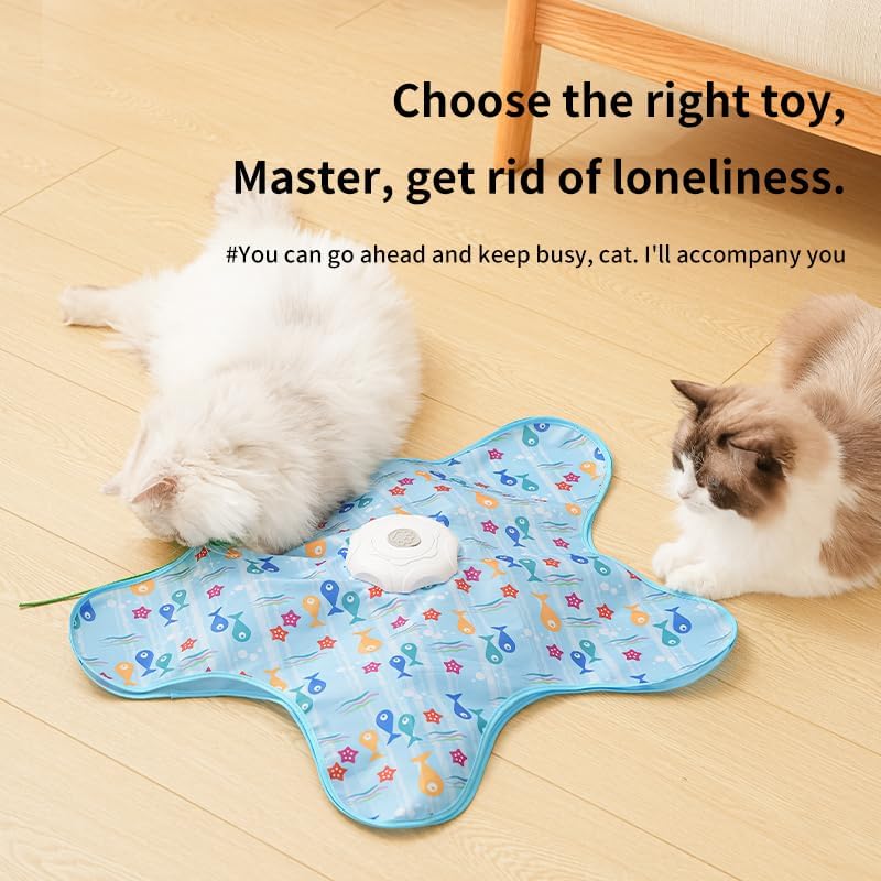 Mroace Rechargeable Automatic Cat Toy with 3 Interactive Play Modes