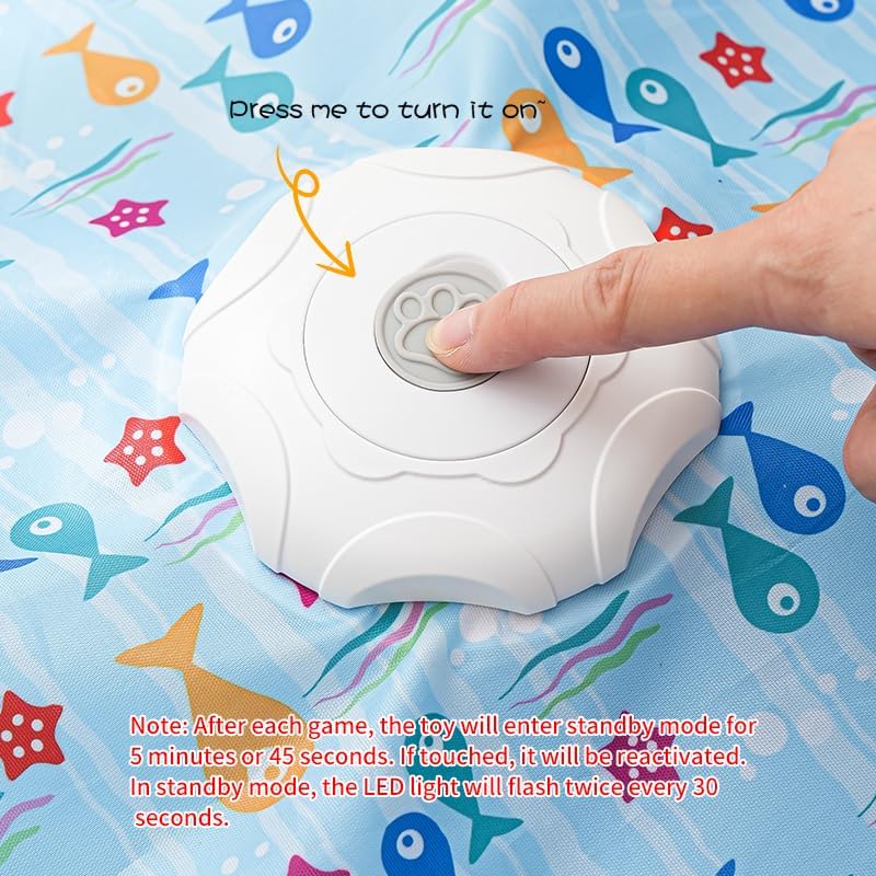 Mroace Rechargeable Automatic Cat Toy with 3 Interactive Play Modes