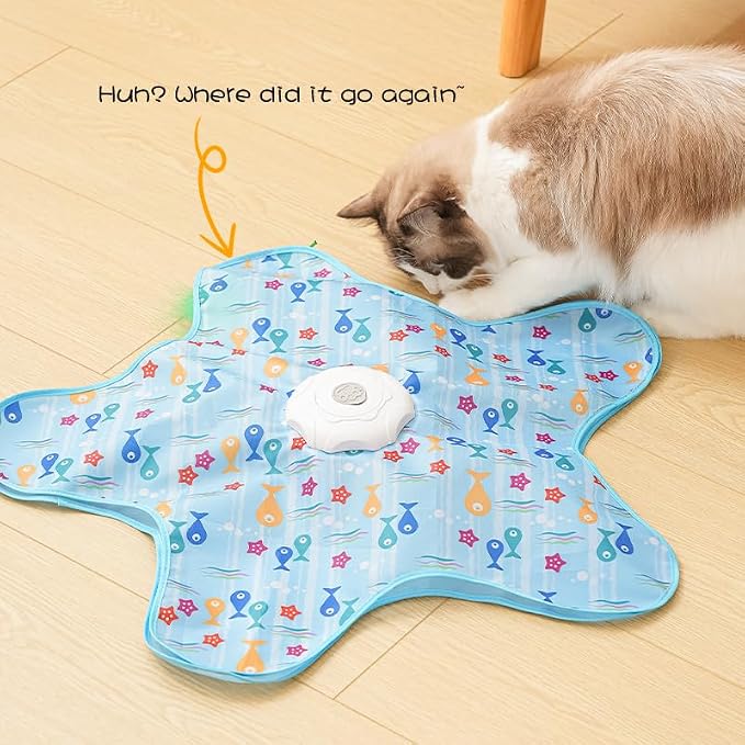 Mroace Rechargeable Automatic Cat Toy with 3 Interactive Play Modes