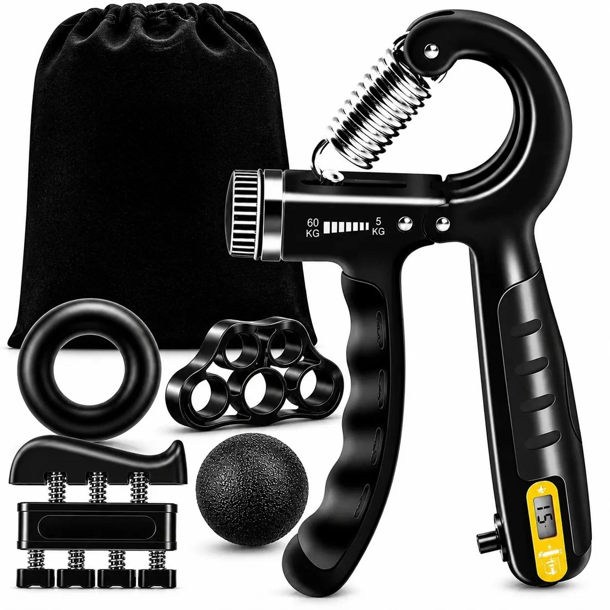 Mroace 5-In-1 Hand Grip Strengthener Kit