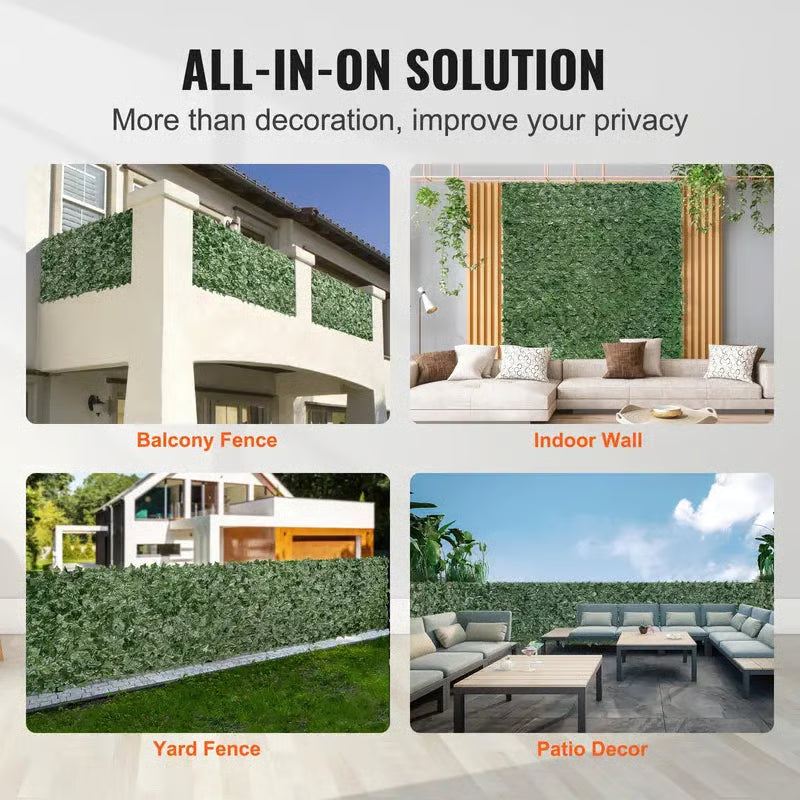 Mroace Artificial Greenery Privacy Fence Screen