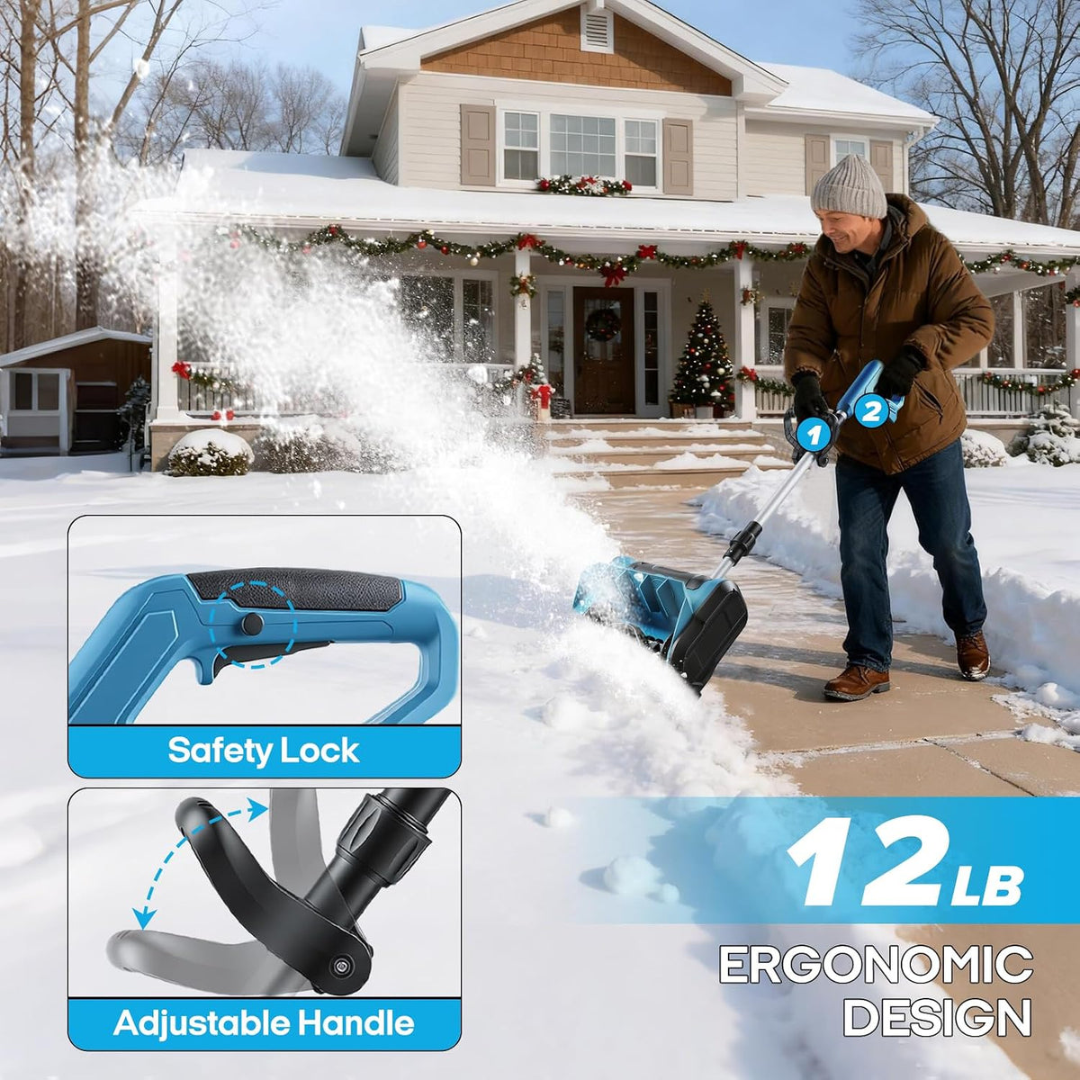 Mroace Cordless Snow Shovel