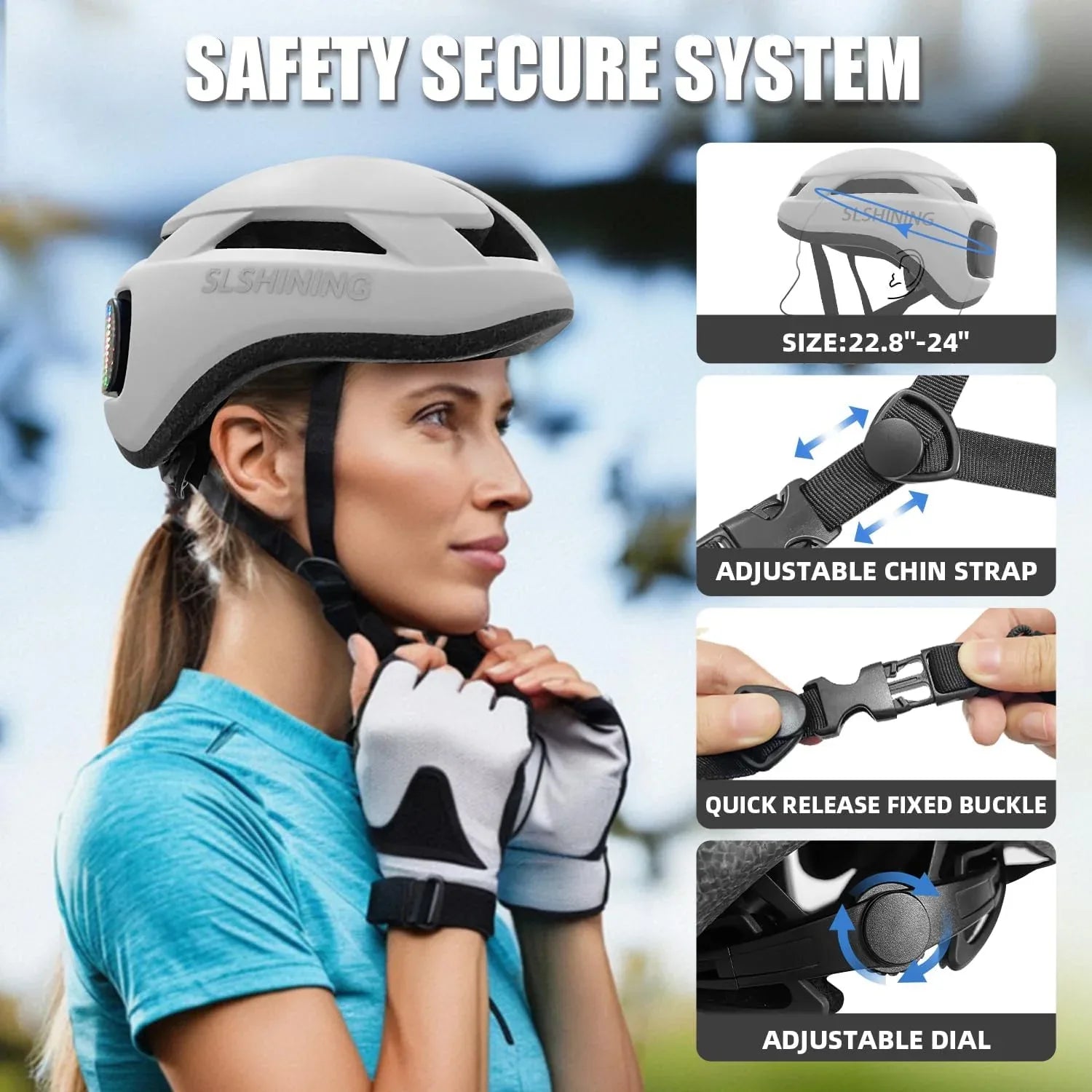 Mroace Smart Bike Helmet with Light - MROACE