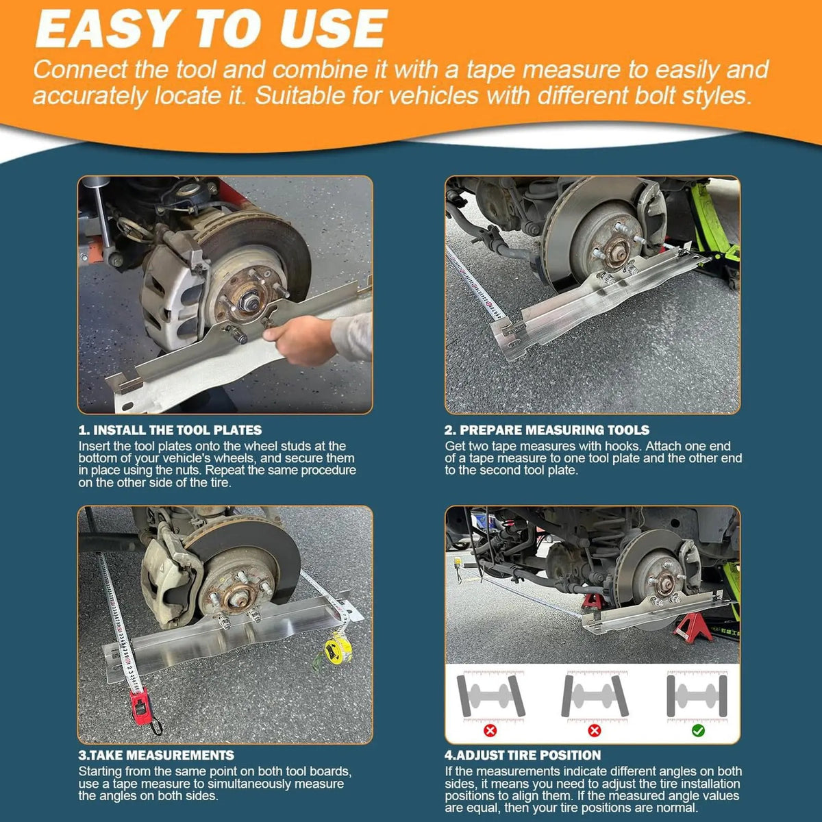Mroace Heavy Duty Wheel Alignment Kit