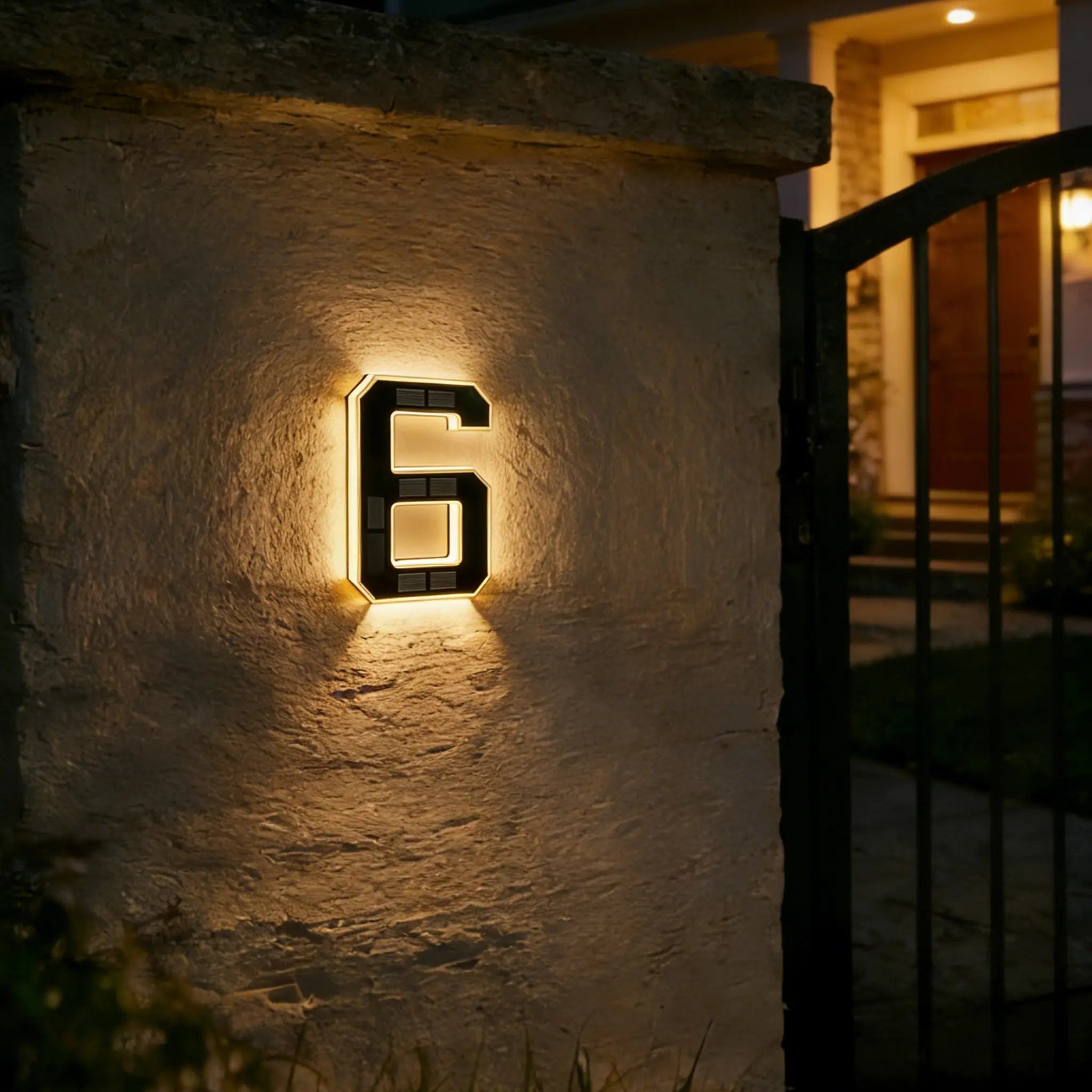 Mroace 9 Inch Solar Lighted House Numbers for Outside
