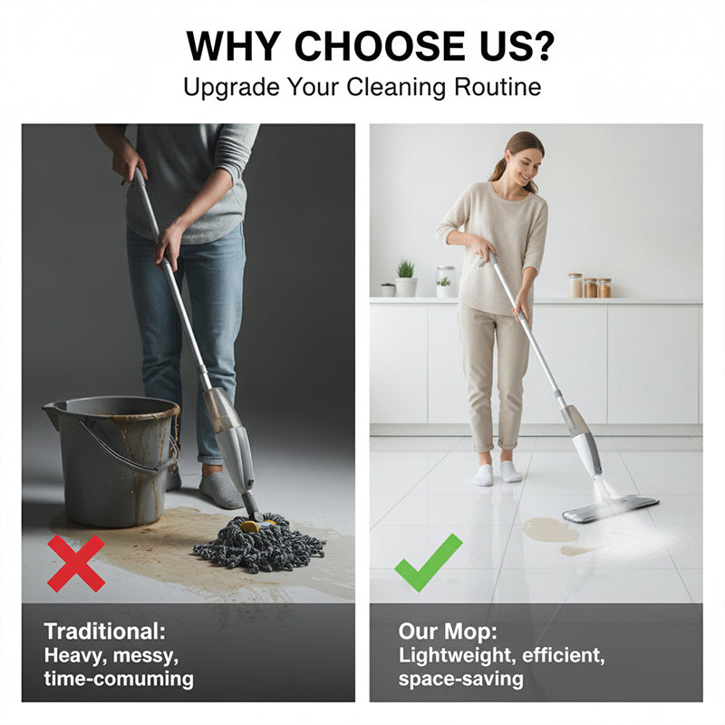 Mroace Microfiber Spray Mop With Washable Pads
