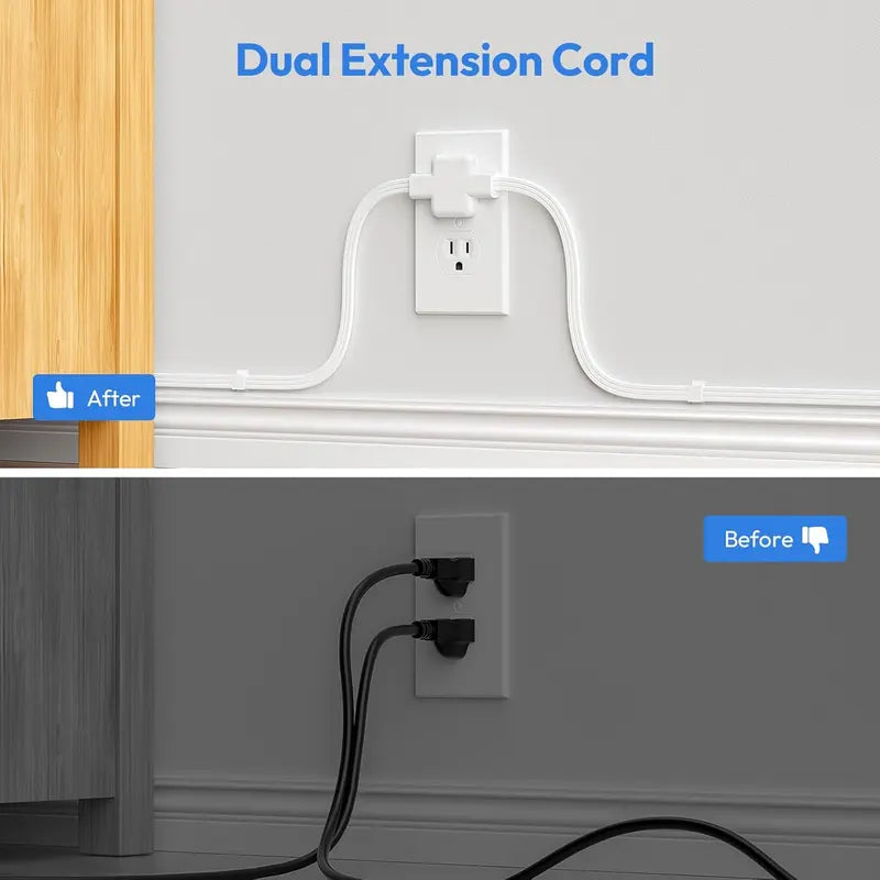 Mroace 18-Foot 6-Outlet Twin Extension Cord Splitter