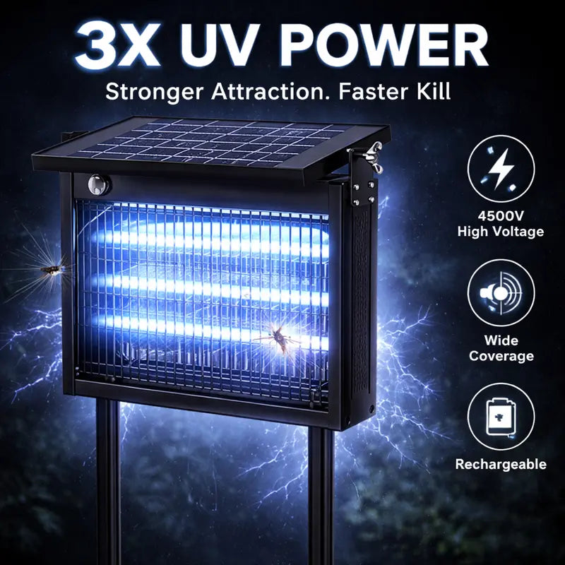 Mroace Smart Light-Sensor Waterproof Solar Bug Zapper