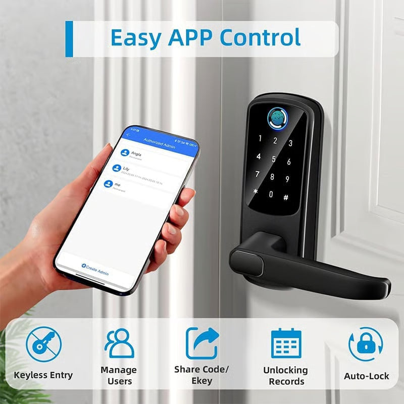 Mroace Single-Cylinder Smart Fingerprint Lock