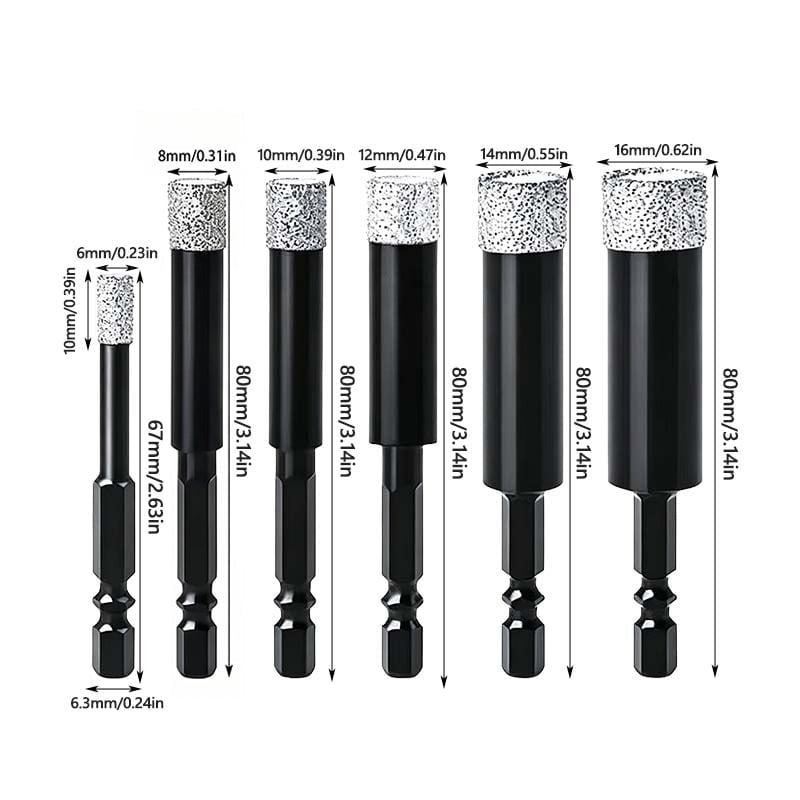 Mroace Brazed Diamond Precision Drill Bit Set