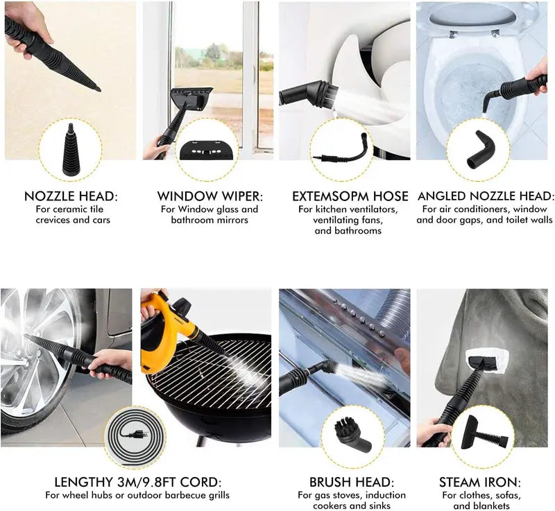 Mroace Handheld High-Temperature Pressurized Steam Cleaner
