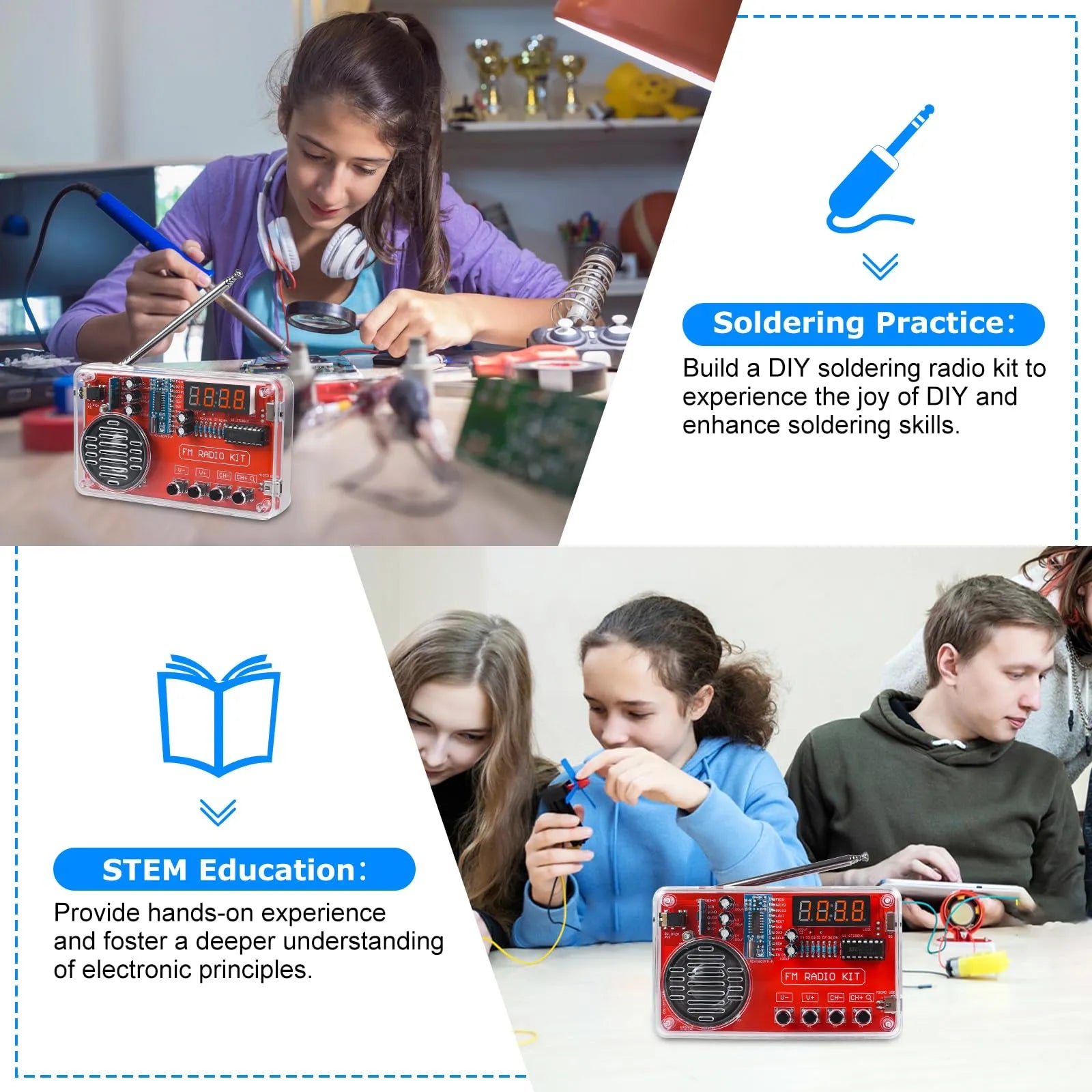 Mroace Portable FM Radio Soldering Project Kit